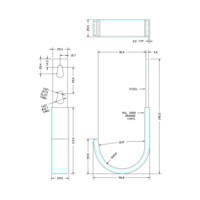 71-610-1 MODULAR SOLUTIONS ORANGE VINYL COATED HOOK, STANDARD HARDWARE INCLUDED